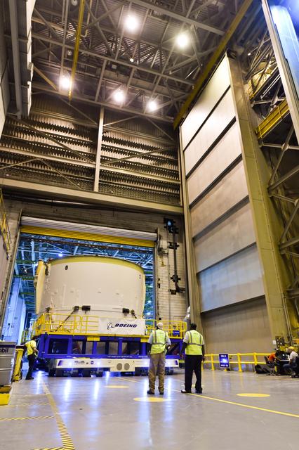 Engine Section for NASA’s SLS Rocket Moved for Final Integration